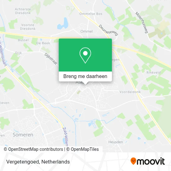 Vergetengoed kaart