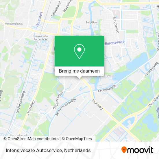 Intensivecare Autoservice kaart