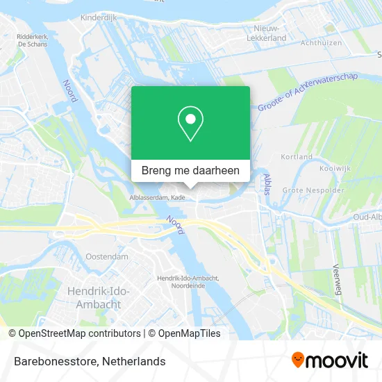 Barebonesstore kaart