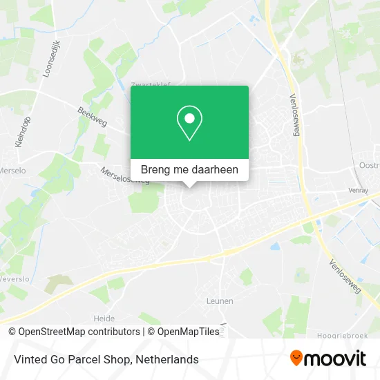 Vinted Go Parcel Shop kaart