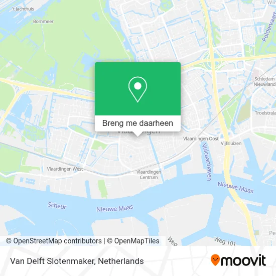 Van Delft Slotenmaker kaart