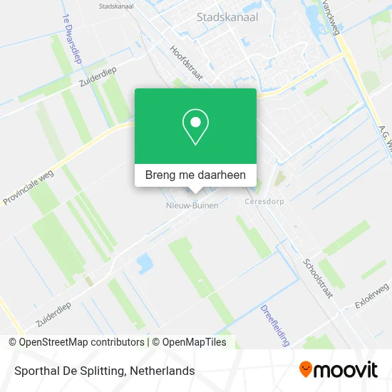 Sporthal De Splitting kaart