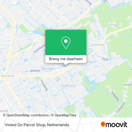 Vinted Go Parcel Shop kaart