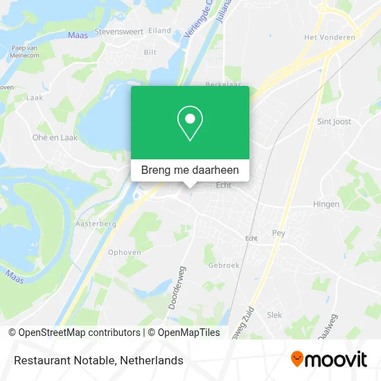Restaurant Notable kaart