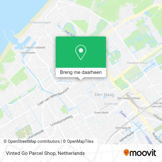 Vinted Go Parcel Shop kaart