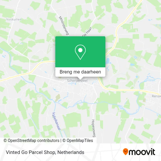 Vinted Go Parcel Shop kaart