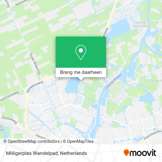 Milligerplas Wandelpad kaart