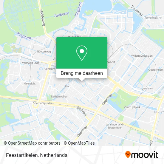 Feestartikelen kaart
