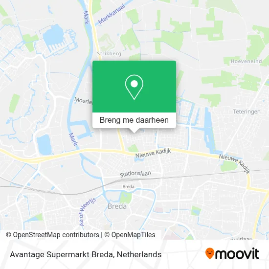 Avantage Supermarkt Breda kaart