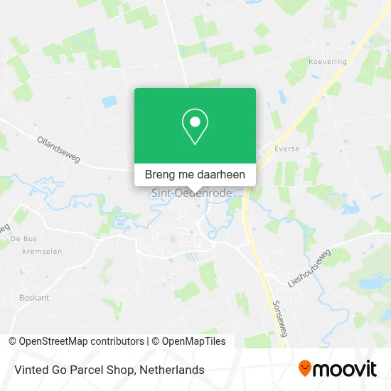 Vinted Go Parcel Shop kaart