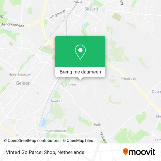 Vinted Go Parcel Shop kaart