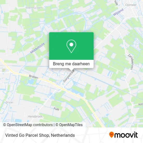 Vinted Go Parcel Shop kaart