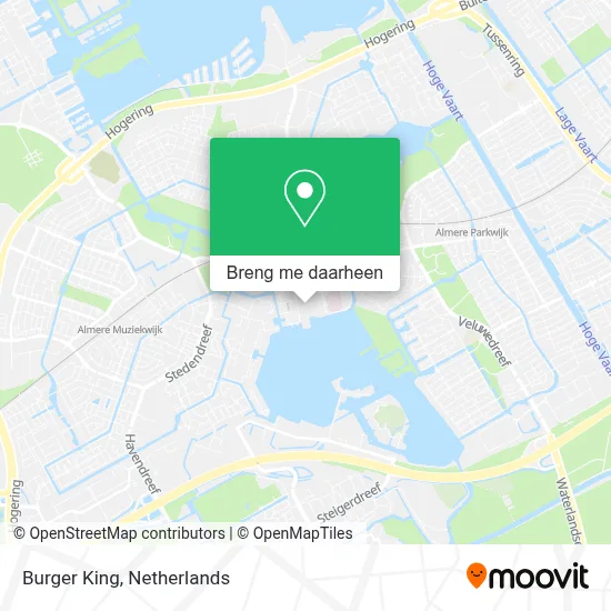 Burger King kaart