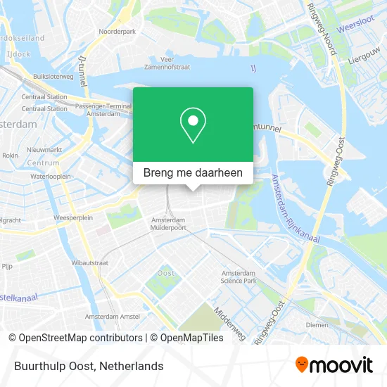 Buurthulp Oost kaart