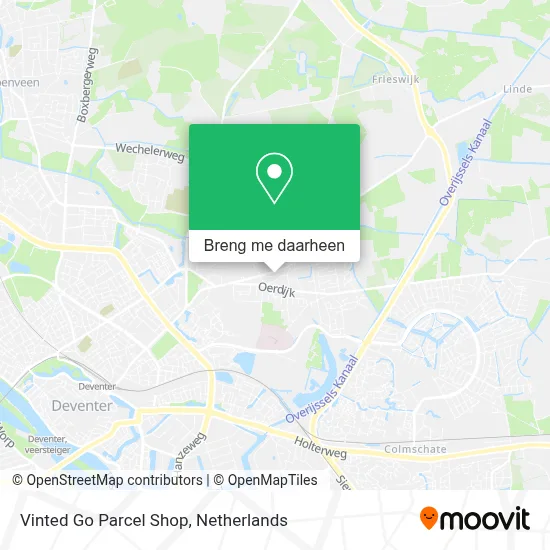 Vinted Go Parcel Shop kaart