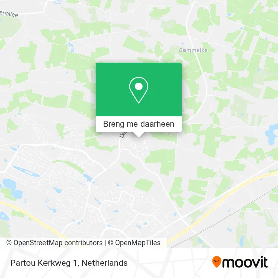 Partou Kerkweg 1 kaart