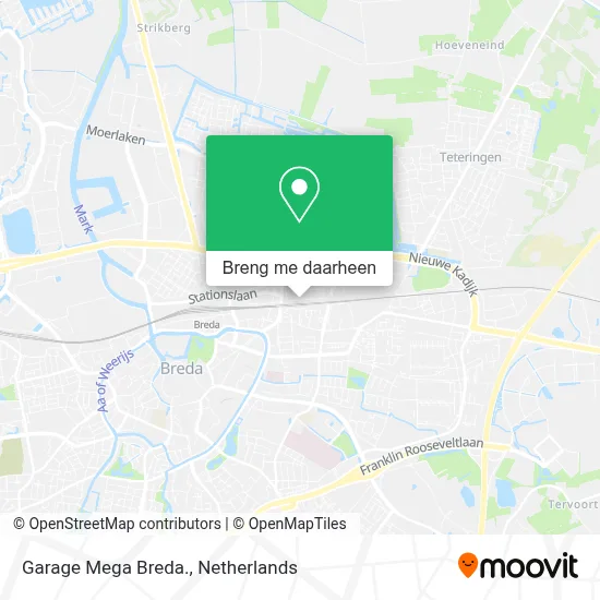 Garage Mega Breda. kaart