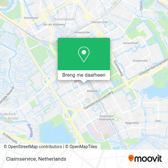 Claimservice kaart