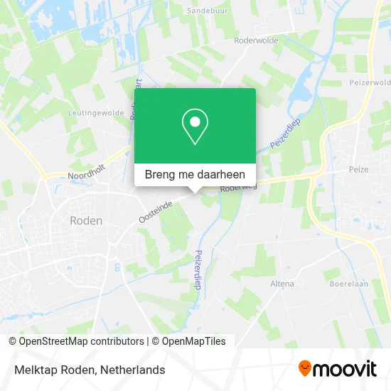 Melktap Roden kaart