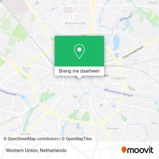 Western Union kaart