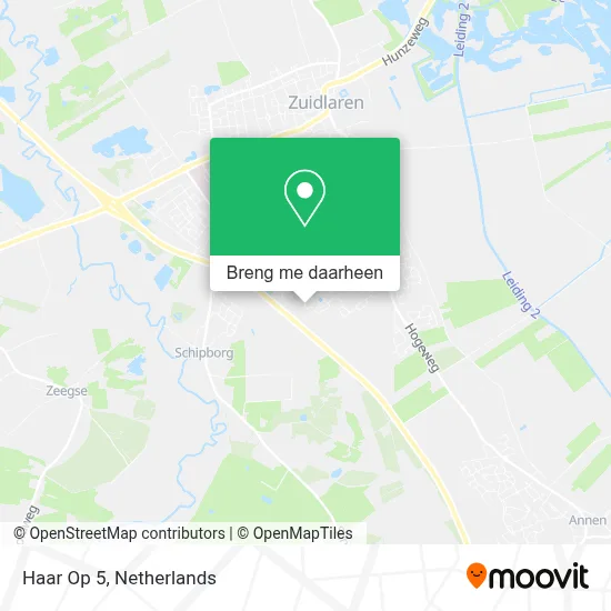 Haar Op 5 kaart