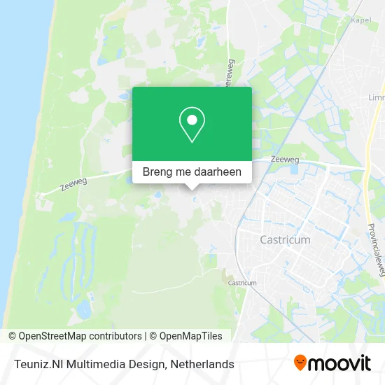 Teuniz.Nl Multimedia Design kaart