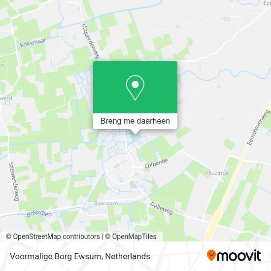 Voormalige Borg Ewsum kaart