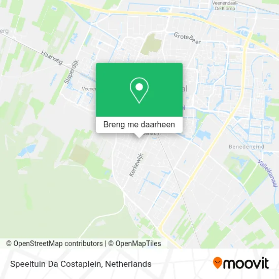 Speeltuin Da Costaplein kaart