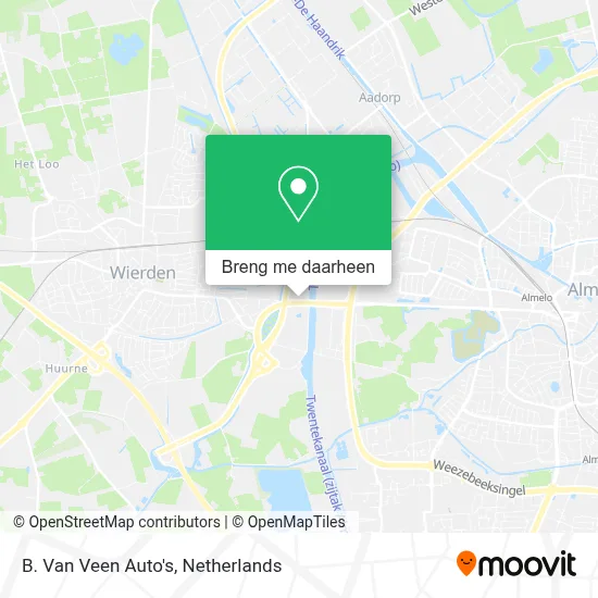 B. Van Veen Auto's kaart