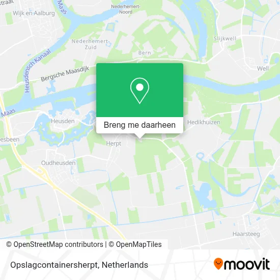 Opslagcontainersherpt kaart