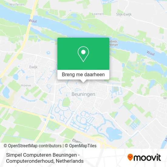 Simpel Computeren Beuningen - Computeronderhoud kaart
