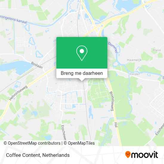 Coffee Content kaart