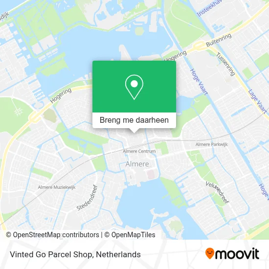 Vinted Go Parcel Shop kaart