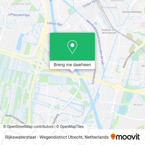 Rijkswaterstaat - Wegendistrict Utrecht kaart