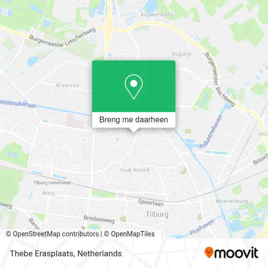 Thebe Erasplaats kaart