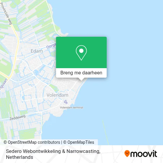Sedero Webontwikkeling & Narrowcasting kaart
