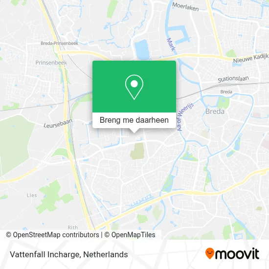 Vattenfall Incharge kaart