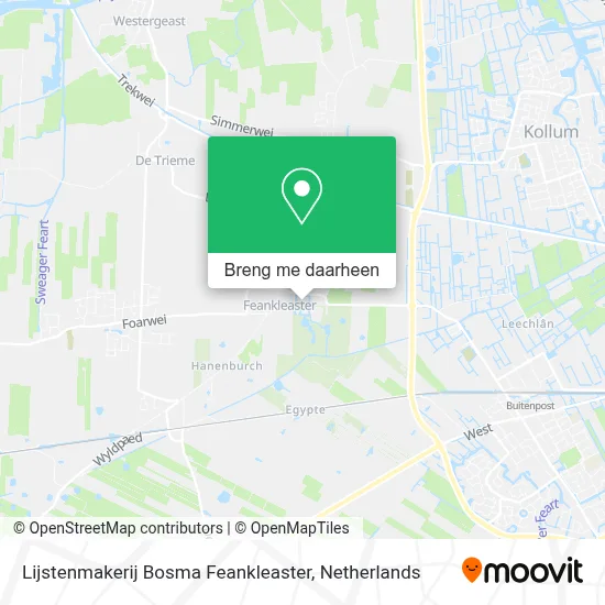 Lijstenmakerij Bosma Feankleaster kaart