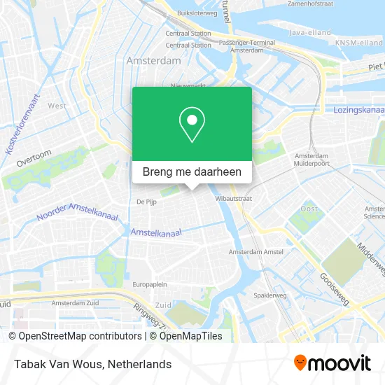 Tabak Van Wous kaart
