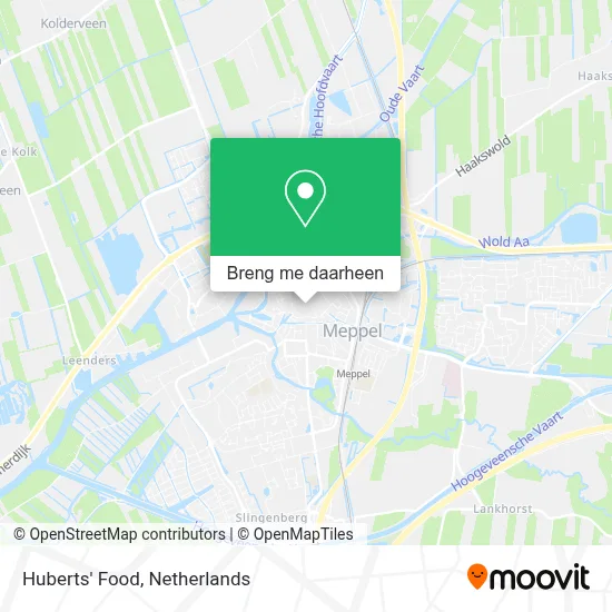 Huberts' Food kaart