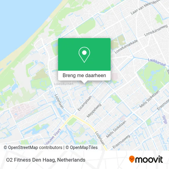 O2 Fitness Den Haag kaart
