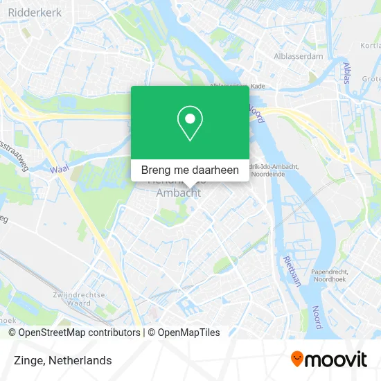 Zinge kaart