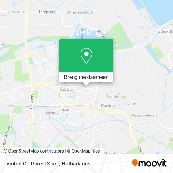 Vinted Go Parcel Shop kaart