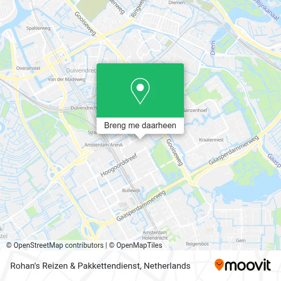 Rohan's Reizen & Pakkettendienst kaart