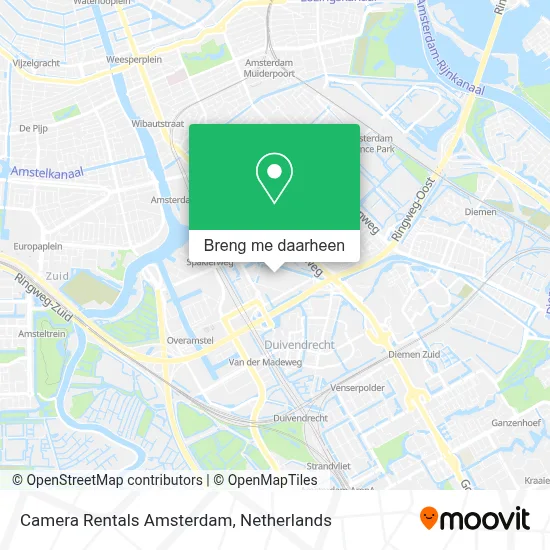 Camera Rentals Amsterdam kaart