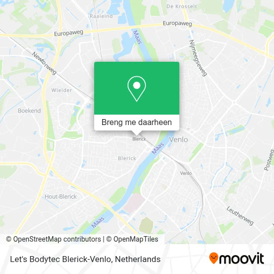 Let's Bodytec Blerick-Venlo kaart