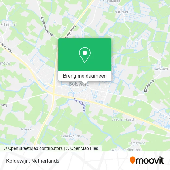 Koldewijn kaart