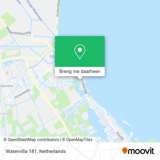 Watervilla 181 kaart
