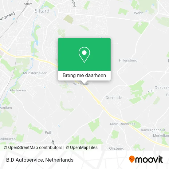 B.D Autoservice kaart
