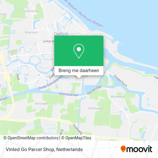 Vinted Go Parcel Shop kaart